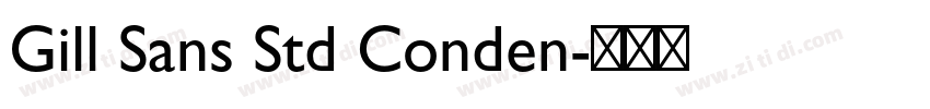 Gill Sans Std Conden字体转换
